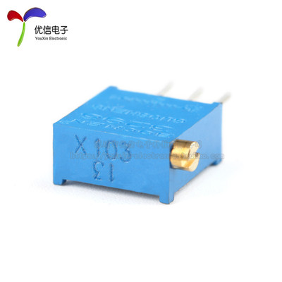 3296X-102/103/203/503/105 1K 10K 1M 侧调/可调多圈电位器3296X