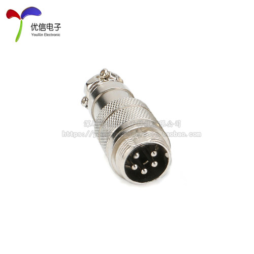 航空插头插座GX16-2/3/4/5/6/7/8P芯 对接公头 母头 连接器接插件