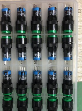 圆形正方形长方形按钮开关LA12Y/F/J-11 SA12 3脚6脚银点开孔12mm