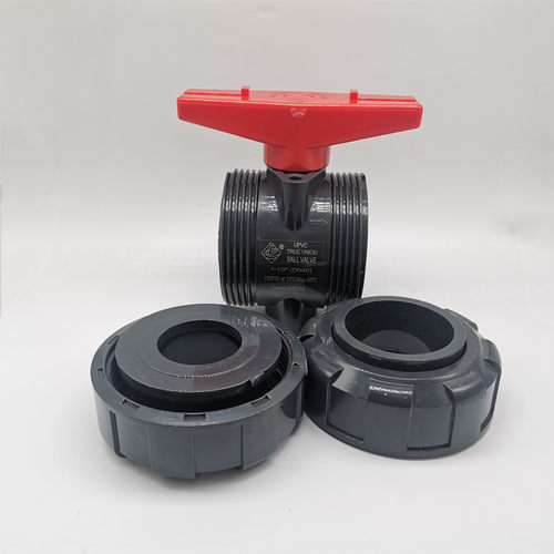 美标 UPVC双由令球阀 PVC活接球阀塑料给水化工级球阀DN15-DN100