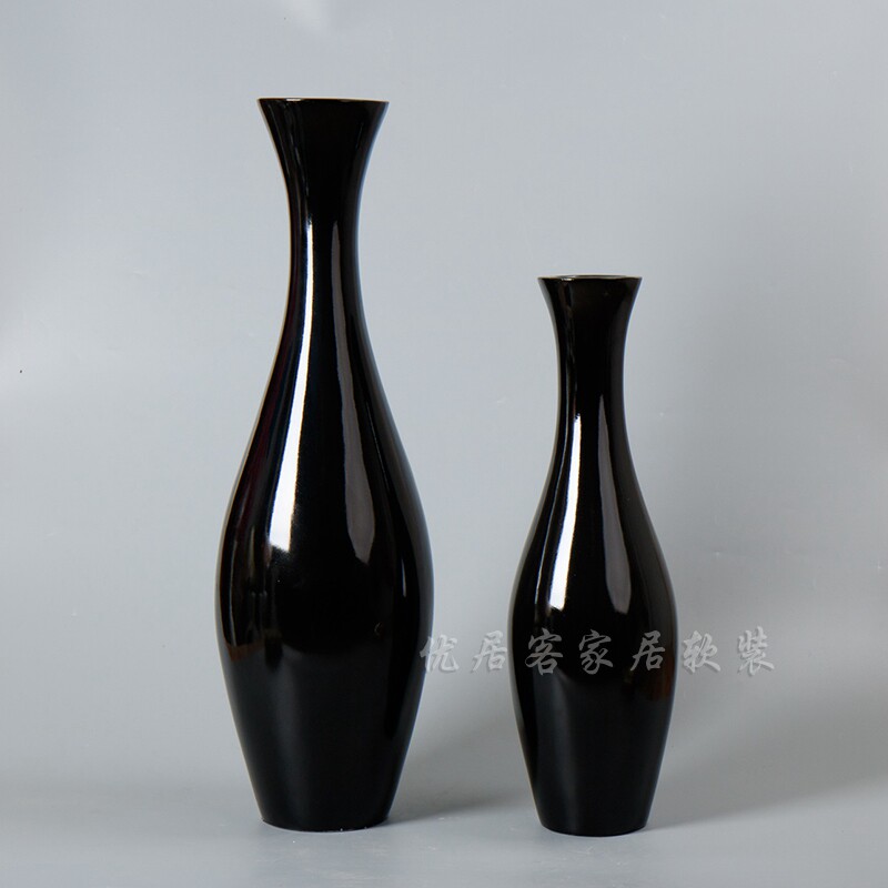 长颈家居客e厅插花玻璃钢落地大花瓶花器干花插花摆件酒店装饰