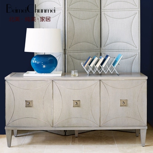 本哈特家具定制全实木酒柜美式餐边柜F碗碟柜客厅装饰柜玄关隔断