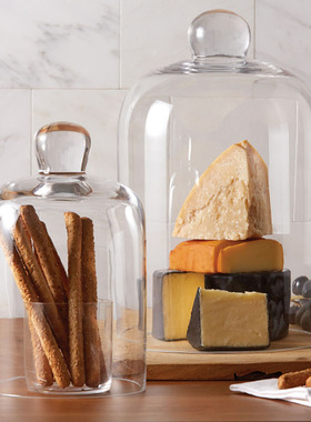 透明玻璃罩欧式储物罐摆件食品罩蛋糕罩珠宝景观展示X罩厨房保鲜