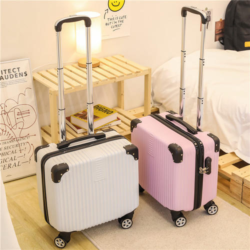 可爱登机箱女18寸行李箱迷你万向轮拉杆箱男18小S箱子旅行密码皮