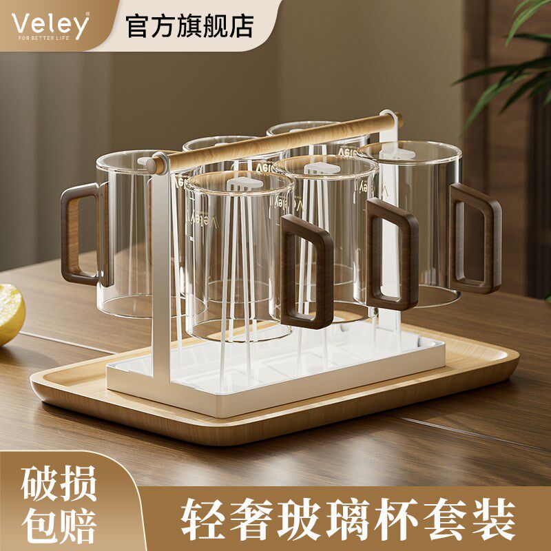 茶杯2025新款家用加厚玻璃高硼硅F水杯耐高温玻璃水杯无异味水杯