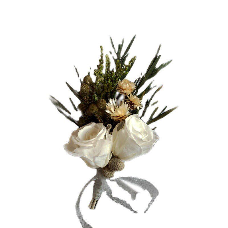 花干花手腕花新娘伴娘姐妹手花森系小清新婚礼新郎伴郎胸花