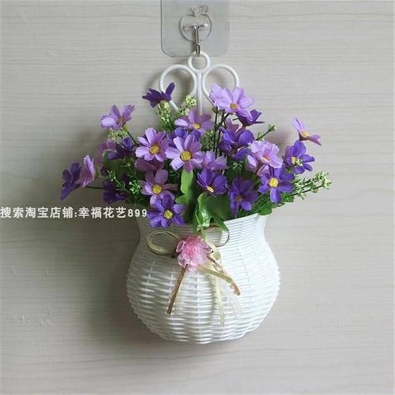 室内外墙壁装饰塑料花篮壁挂假花客厅卧室墙上装饰品挂件摆设花艺