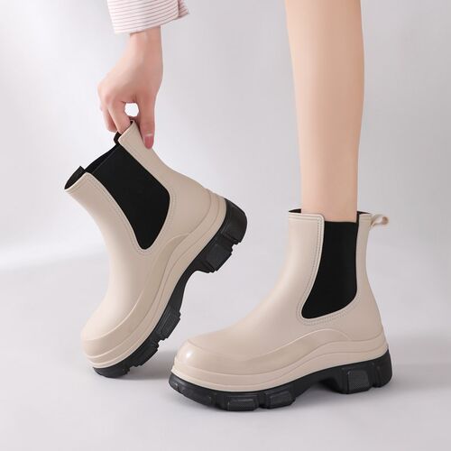 女水鞋网红高颜值中筒雨鞋女2024新款雨靴女成人防滑增高防水胶鞋