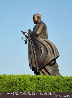 古代人物户外摆放街边小品玻璃钢铜雕制作小品园林景观民俗雕塑