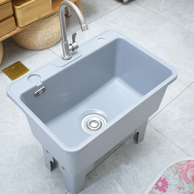 旋钮开关排水拖把池PP环保塑料墩布池带提篮下水洗拖把水池