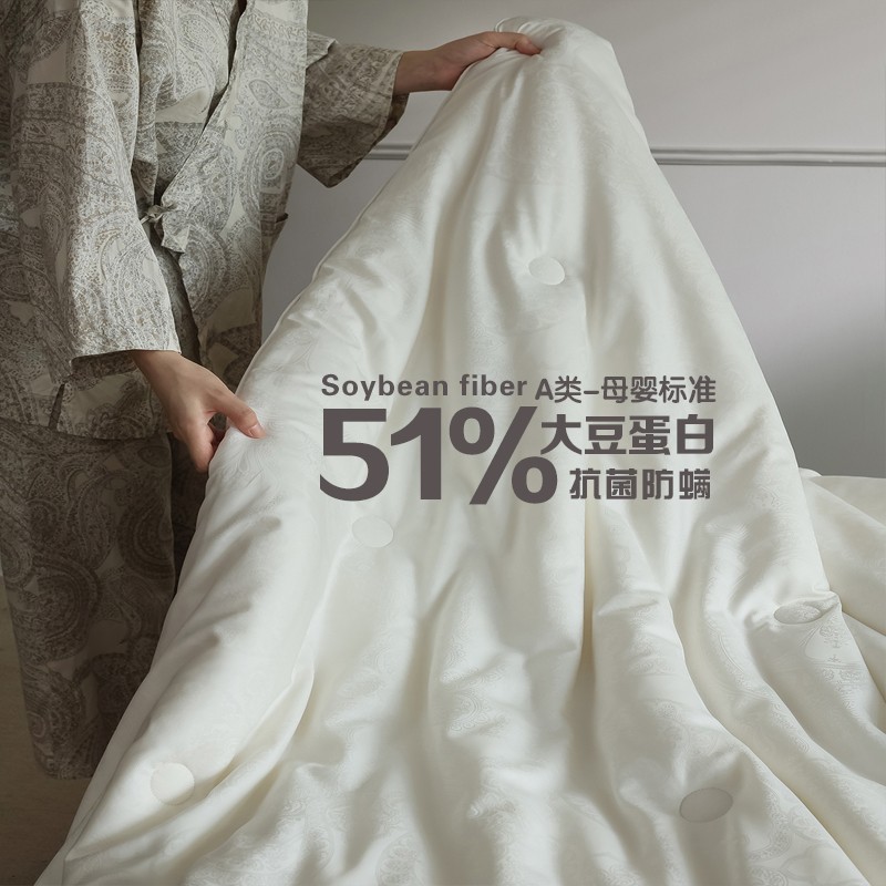 高端 抗菌50%大豆蛋白纤维被子被芯GA类 保暖柔软春秋被双人冬被