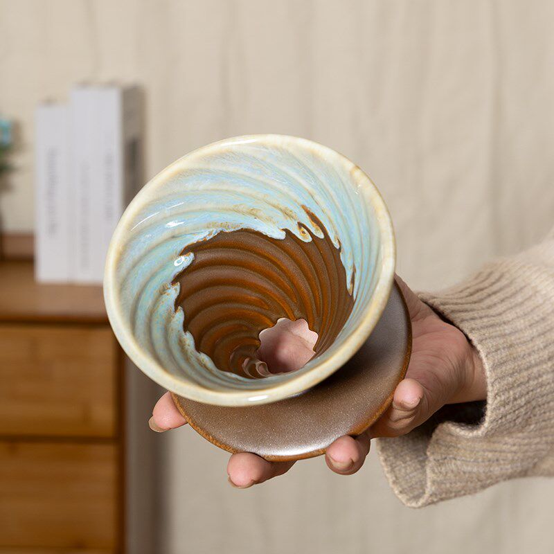 V60手冲咖g啡滤杯陶瓷过滤风味品鉴咖啡杯家用手冲咖啡壶套装礼盒