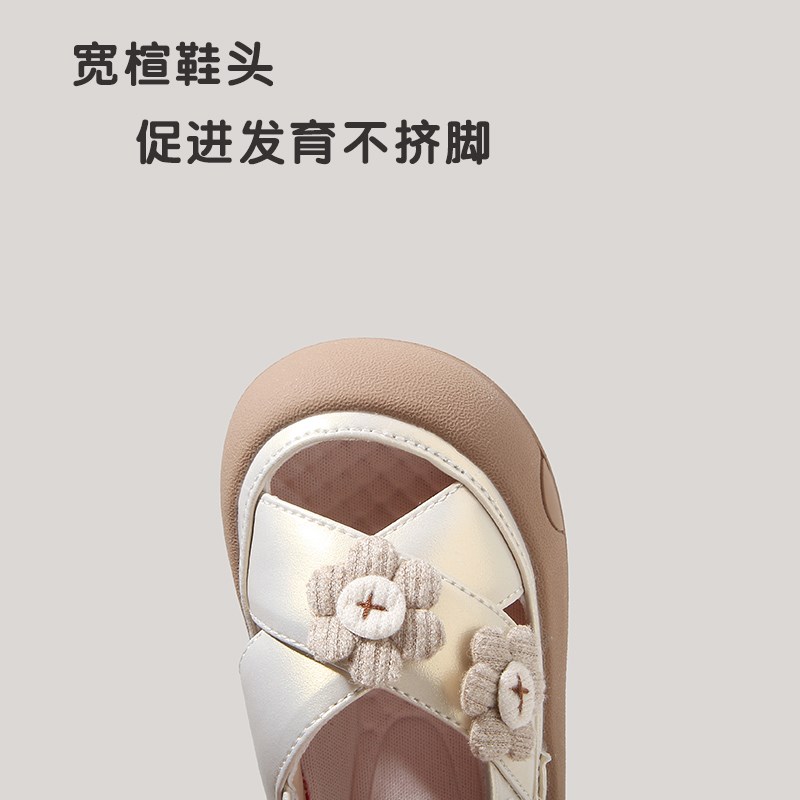 夏款女宝宝c软底学步鞋儿童包头凉鞋女婴儿鞋子幼儿防滑防踢公主