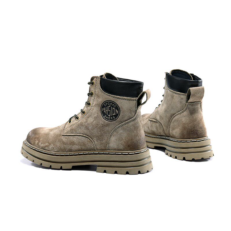 马丁靴男2024新款夏季英伦风工装靴软皮高帮情侣踢不烂大黄靴女款