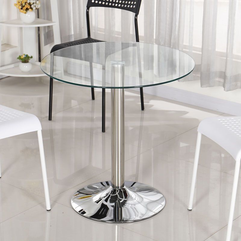 时尚洽谈圆几桌咖啡台吧桌圆茶几谈判桌圆形钢化玻U璃边角几电话