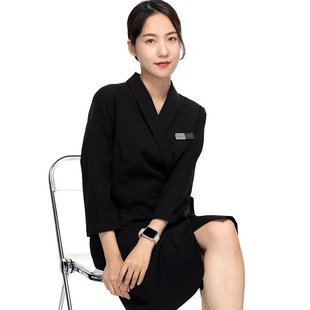 美容院工作服女高端美容师皮肤管理E师足浴技师工作服气质高级套