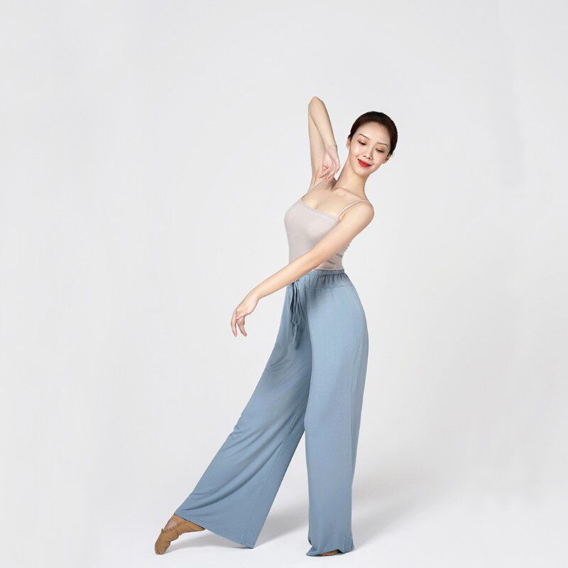 倾舞舞服超显瘦h铜氨丝长裤阔腿裤现代古典民族身韵瑜伽演出基训