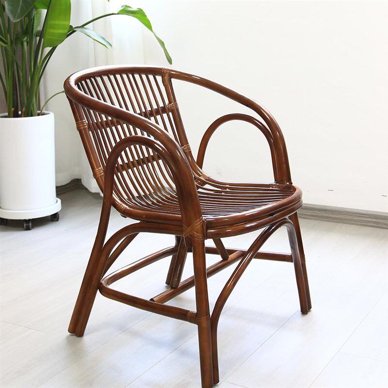 藤椅单人靠椅家用天然真藤靠背椅藤编老人椅老式实木圈椅桌椅套件,住宅家具,阳台椅,淘宝优惠券,粉丝福利购,淘宝优惠卷
