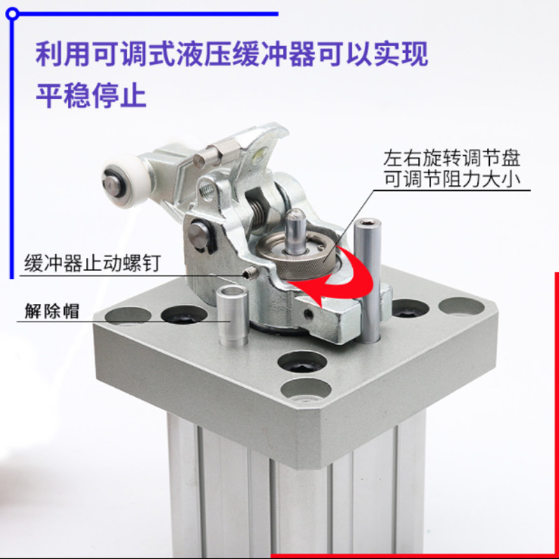 流水线阻挡气缸RS2H50-30/RS2H63-30/RS2H80-40DL/DM90止动气缸