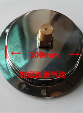 不锈钢壳耐震压力表 YN100ZT轴向油压表 带边液压表 气压 3/8 3分