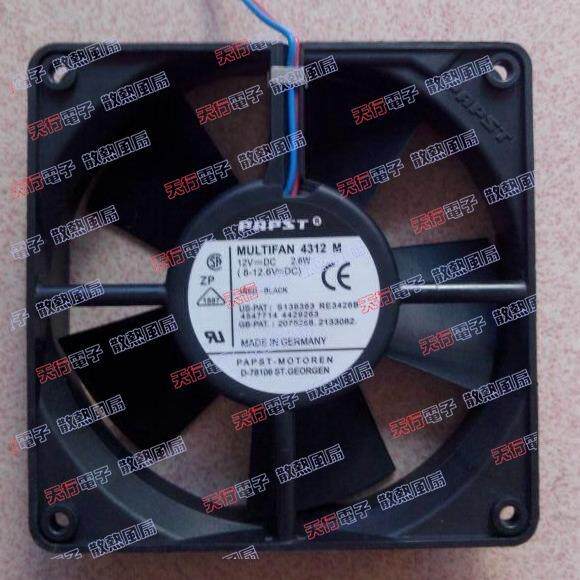 原装德国西德 MULTIFAN 4312M 12V 2.6W 120*120*32高端设备风扇