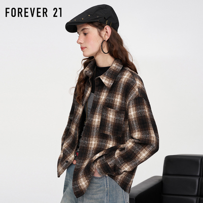 FOREVER21复古呢料衬衫