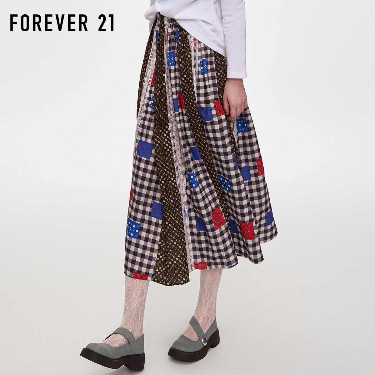 FOREVER21费尔岛系格子半身裙