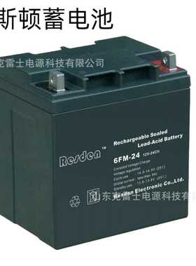 雷斯顿铅酸蓄电池6FM-24免维护12V24Ah免维护蓄电池应急照明灯