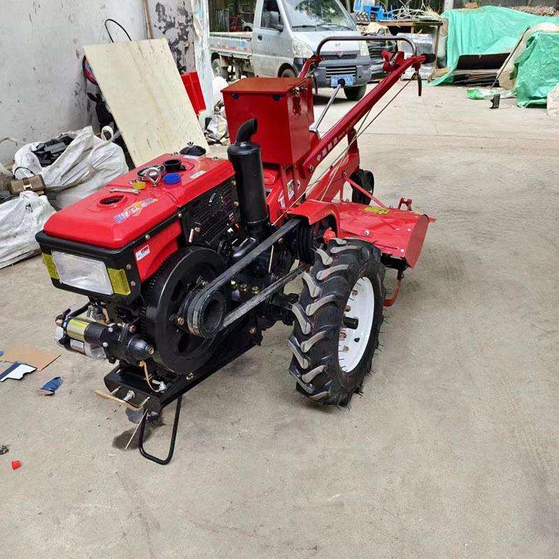 电启动15马力手扶拖拉机 地瓜起垄犁开沟器 手扶耕田翻地机
