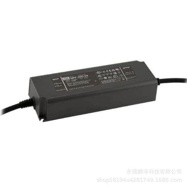 明纬防水电源NPF-200 200W 12V24V36V恒流型+恒压型LED调光驱动器