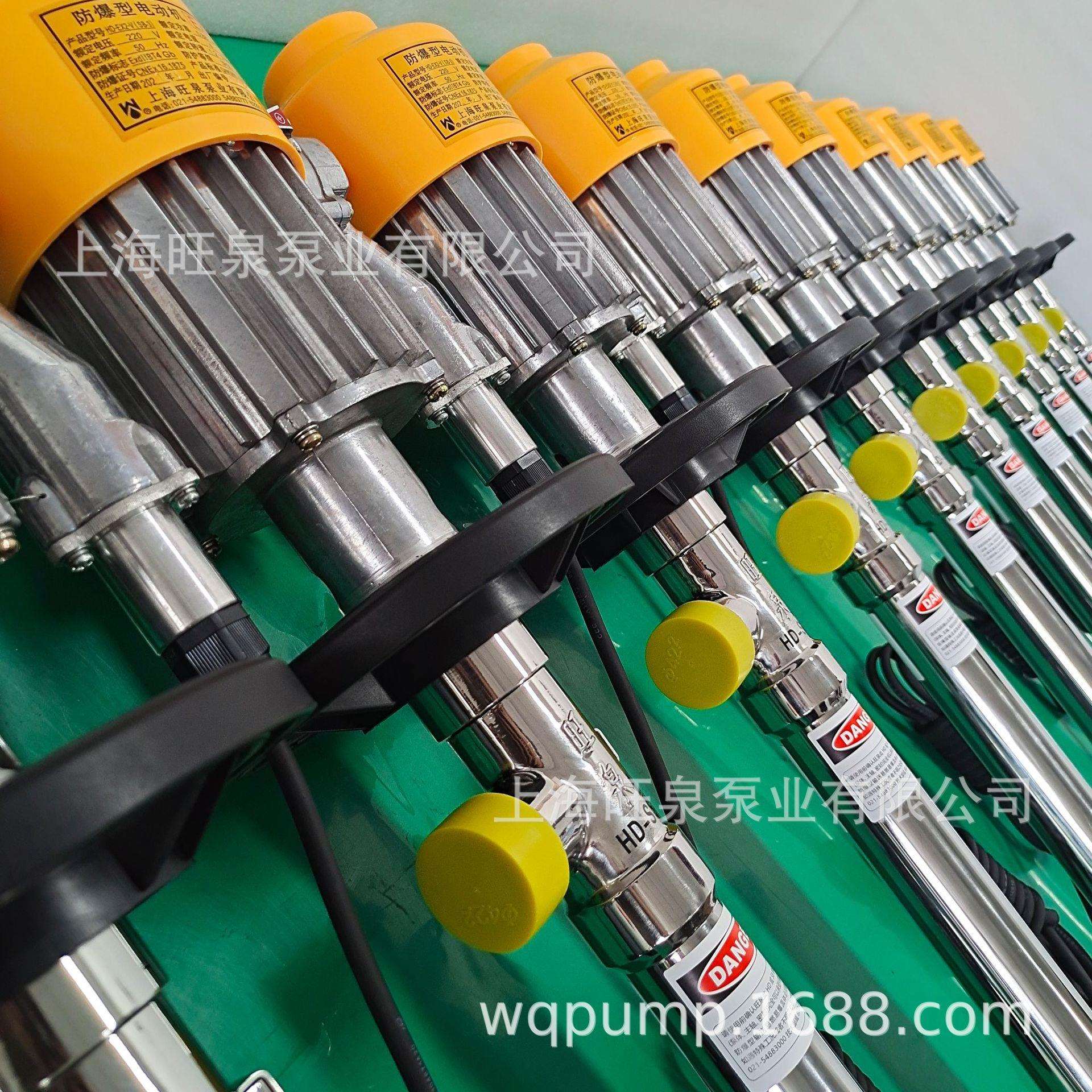 旺泉HD-EX2-V+SS304-1000不锈钢防爆油桶泵、防爆电动抽液泵