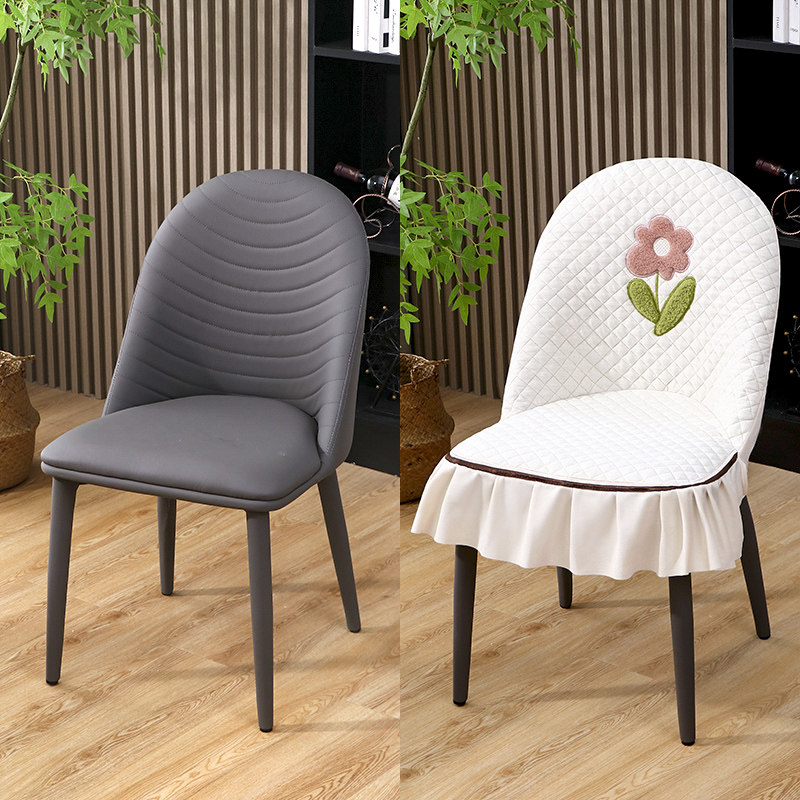 椅子套罩圆弧形餐桌椅套凳子保护套新款防滑靠背一体W防猫抓座椅