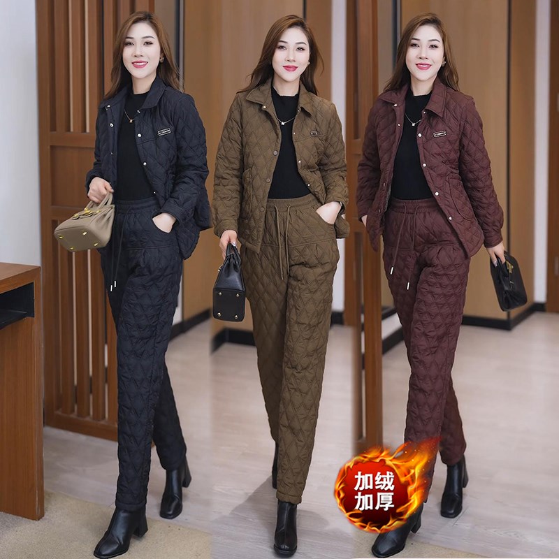棉衣棉裤高级感套装女冬季2025新款小个子时尚洋气减龄保暖两件套