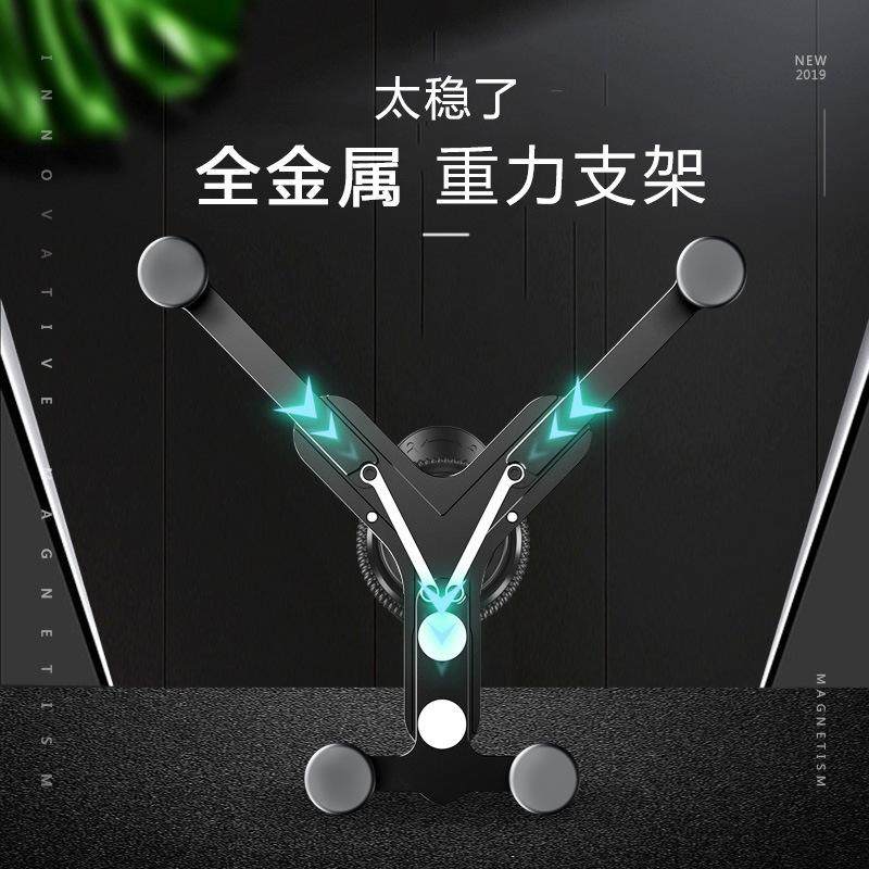 【萝卜合作社】车载支架合金打造重力支架不挡出风口手机支架
