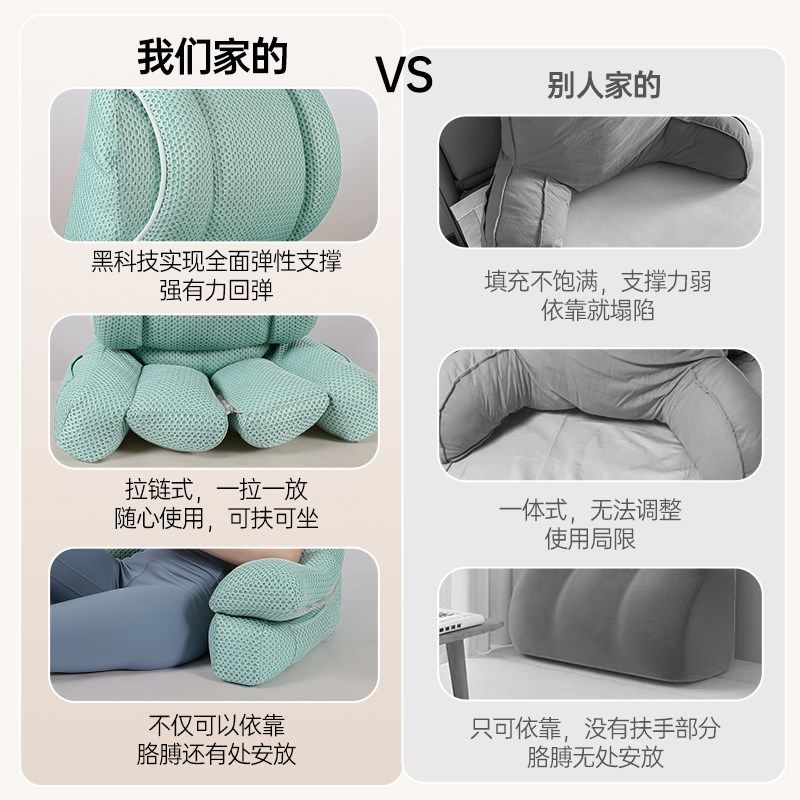 床头靠枕大靠背垫软包沙发护颈护腰飘窗靠垫孕妇喂奶床上看书支撑