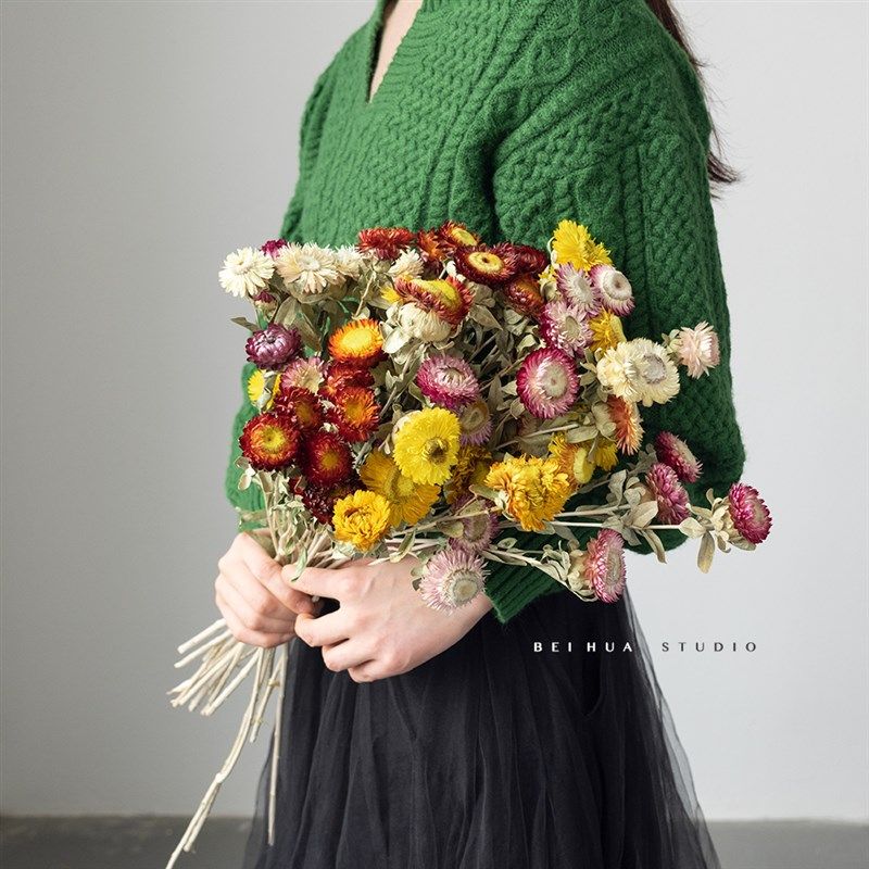 ins天然干花七彩菊家居摆件配花插花DIY饰品材料橱窗装饰摄影道具,家居饰品,干花/花瓣/干花包/干树枝,淘宝优惠券,粉丝福利购,淘宝优惠卷
