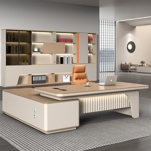 老板桌办公桌简约现代办公室总裁桌大班台总经理主管办公桌