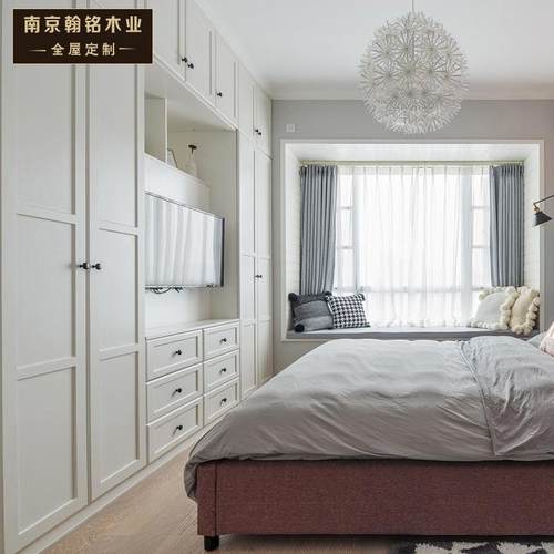 衣柜定 制现代简约电视柜整体家装北欧衣柜定做卧室衣帽间全屋