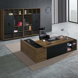 简约老板桌板式大班台 单人主管办公桌 时尚总裁桌办公家具