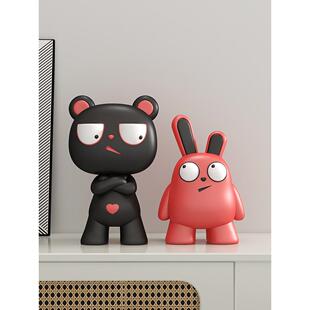 创意趣味摆件客厅电视柜卧室桌面装饰品工位搞怪潮玩可爱家居玩偶