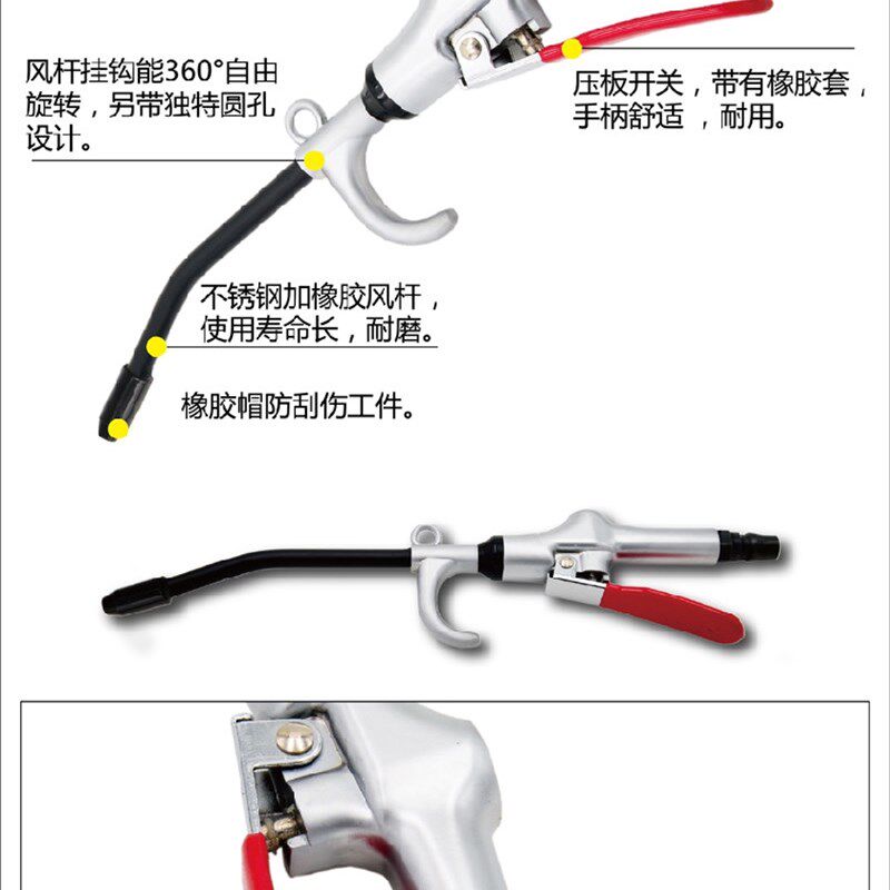 不锈钢吹尘枪吹风枪气动除尘枪高压气动工具吹灰枪气抢洗车吹水枪