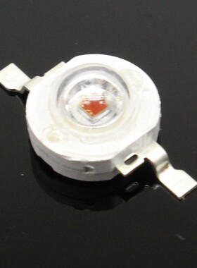 3W大功率LED普通红光灯珠波长620-630红光65-80LM色泽纯正红色LED