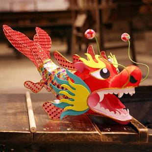 手工鳌鱼龙鱼灯龙形宫灯笼非遗手持发光花灯成品过新年乙巳蛇年