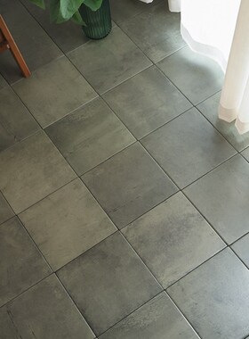 造旧复古绿色小花砖中古卫生x间厨房阳台哑光防滑地砖民宿咖啡店