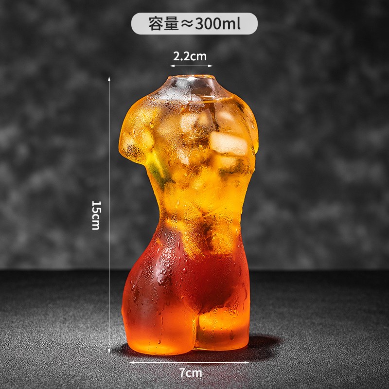 美女杯个性高脚香槟杯创意鸡尾酒杯网红女L士氛围玻璃杯子酒吧酒