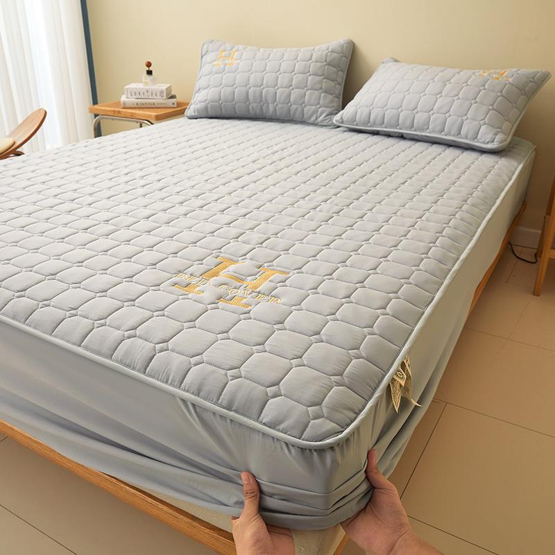 A类大豆纤维加厚夹棉床笠单件新款防尘床罩席梦思床垫保护罩床套