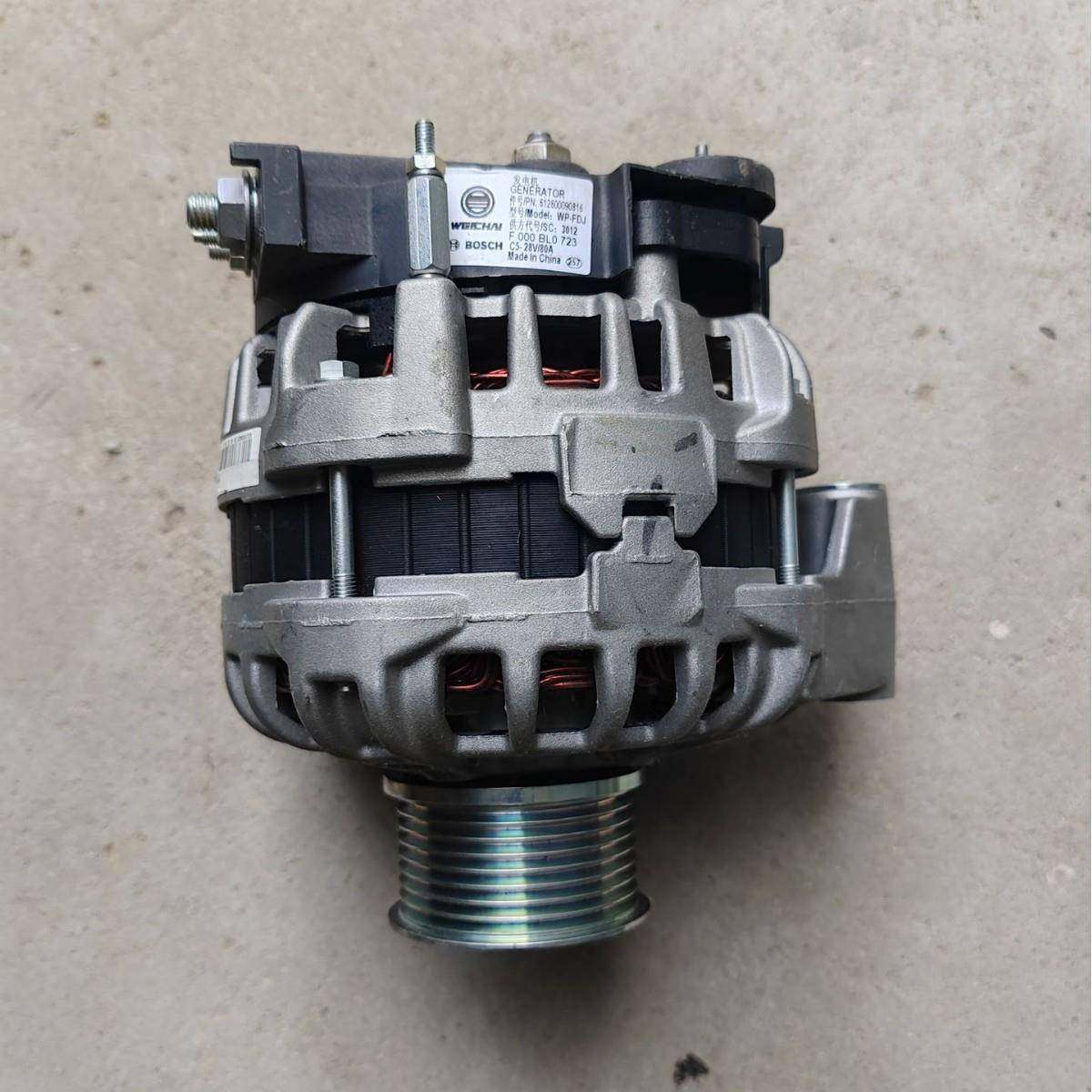 潍柴交流发电机WD615 F000BL0723 612600090816 WP10FDJ 28V 80A