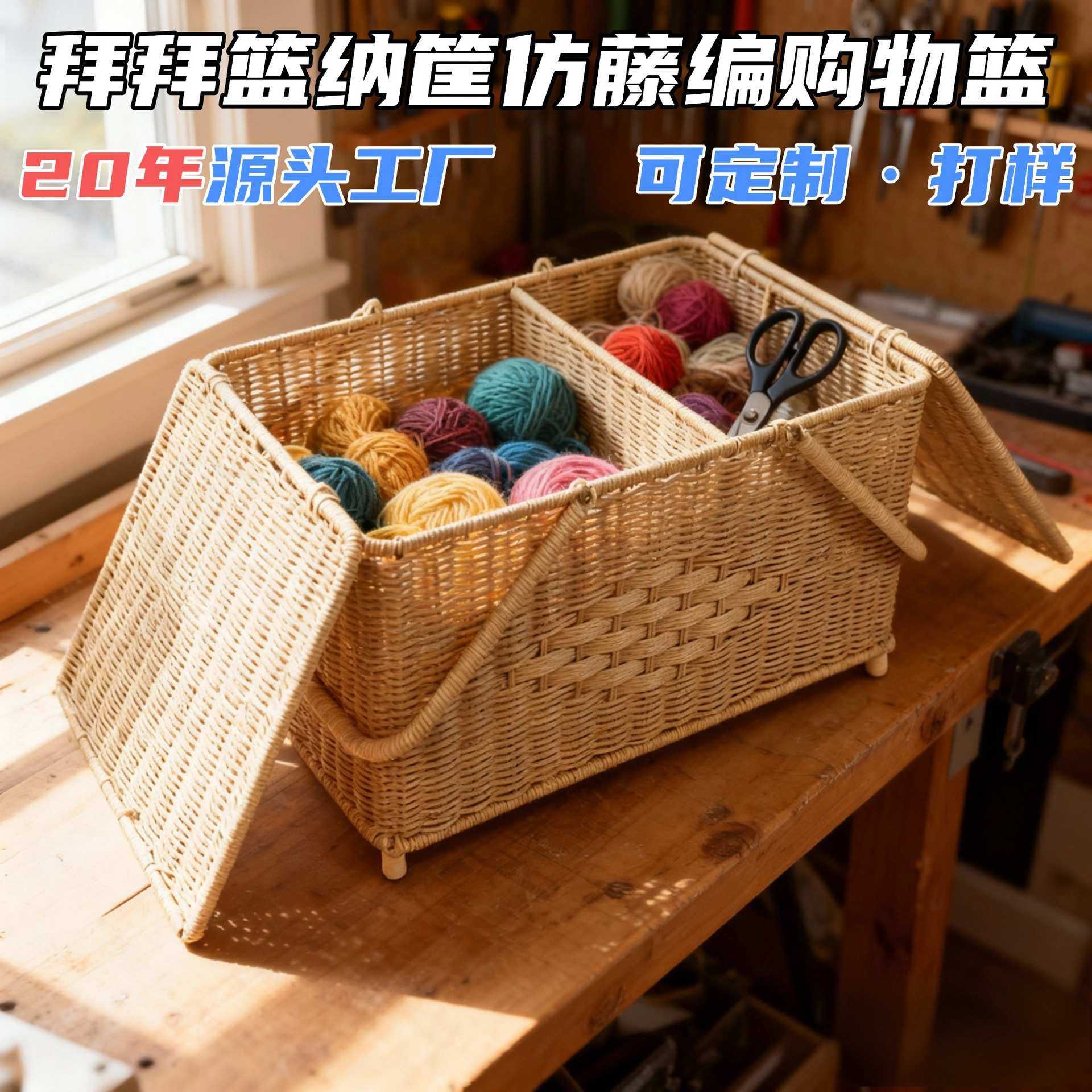 户外手编织圆形手提篮水果拜神祭祖拜拜篮纳筐仿藤编购物篮,模玩/动漫/周边/娃圈三坑/桌游,模型制作工具/辅料耗材,淘宝优惠券,粉丝福利购,淘宝优惠卷