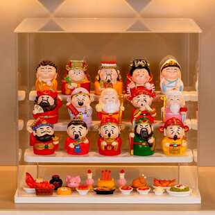 财神摆件办公室桌面装饰各路各路神仙家居装饰品福气五路财神礼物