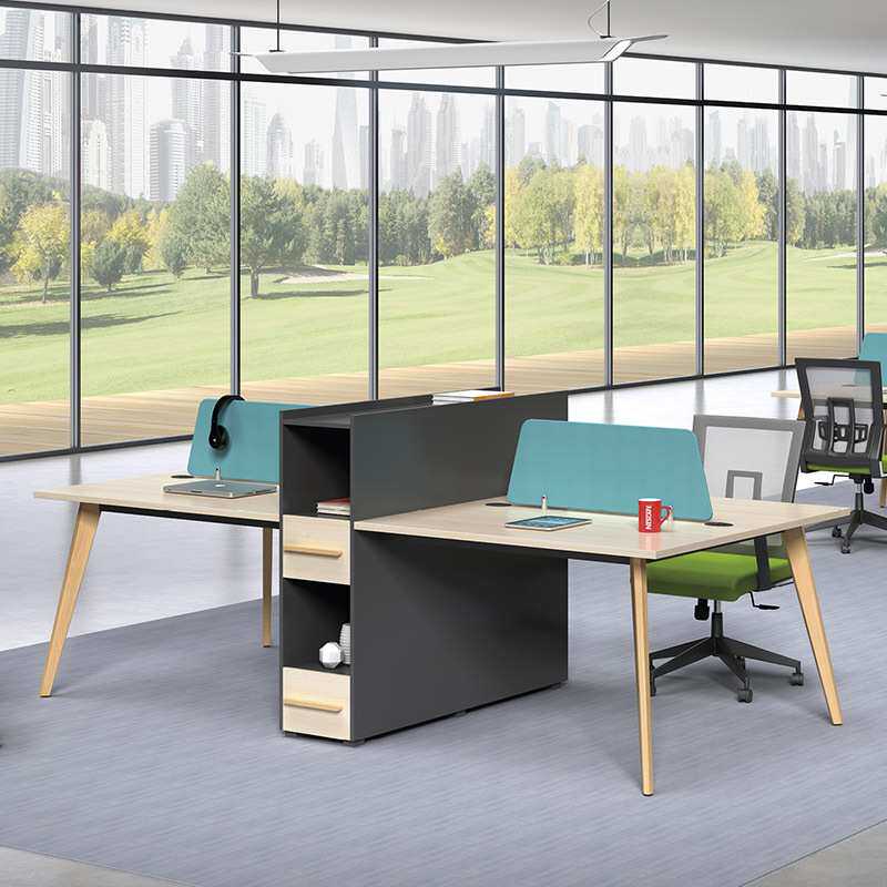 办公室职员办公桌4人员工位简约现代新款单人卡座电脑桌桌椅组合